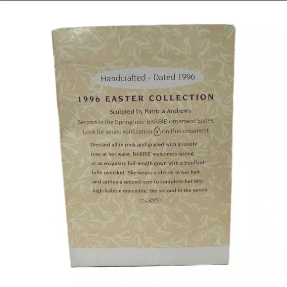 1996 Princess BARBIE Patricia Andrews Sculpted HALLMARK Ornament Spring - Picture 3 of 9